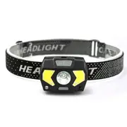 USB Rechargeable Flashlight Lamp LED Head Torch COB Camping Headlamp