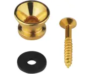 Metal Guitar Strap Buttons Lock End Pins Strap Lock w/Screws for Electric Acoustic Guitar, Bass, Ukulele,Pack of 4-Golden