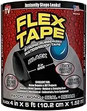 Flex Tape Rubberized Waterproof Tape 4 Inch x 5 Feet Black