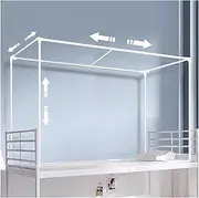Canopy Bed Frame, Retractable Bunk Bed Tent Canopy, Bed Canopy Support for Single Bed, Metal Telescopic Universal Mosquito Net Bracket for Student Dorm, Full Size