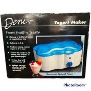 Deni Electric Yogurt Maker Fresh Healthy Treats White Six 6 oz Glass Jars White