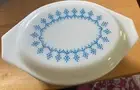 Vintage Pyrex Snowflake Garland 043 1 1/2qt Covered Casserole Dish Lid 843 C 16