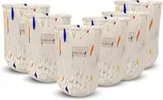 [Gocce di Murano] Set of 6 Goto Water Glasses, Made According to The Tradition of Murano Craftsmen, Hand Blown and Handmade Glass, 300ml - Eterea Line Water Glasses