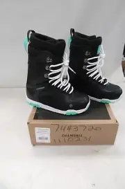 CHAMONIX WOMEN'S 2024 CHAVANNE SNOWBOARD BOOTS SIZE 10 1110231 BLACK & GREEN