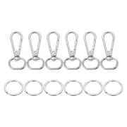 72 Pcs Swivel Clasp Hook, 0.67" Purse Clasp Detachable for Bag Making, Silver