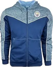 Icon Sports Boy's Manchester City Hoodie, Licensed M. City Full Zip Hooded Jacket Youth Sizes