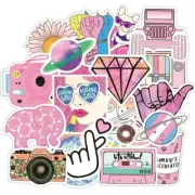 50 Pink girl cute teens Stickers for Water Bottles Laptop Hydro Flask