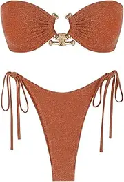 [ZAFUL] Womens Watermelon High Cut Swimwear High Waist Fruit Bikini Set