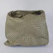 BOTTEGA VENETA Hop Large Travertine Leather Shoulder Bag New