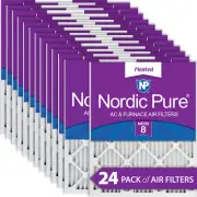 18x18x1 (17_3/4x17_3/4) Pleated MERV 8 Air Filters 24 Pack