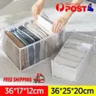 7 Grids Clothes T-Shirt Jeans Storage Bag Drawer Organizer Mesh Divider Boxes