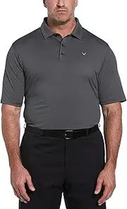 [Callaway] Men's Ventilated Classic Jacquard Short Sleeve Golf Polo Shirt, Moisture-Wicking, Lightweight Stretch Fabric
