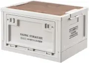 Foldable Camping Storage Box Container, Grey, 30 Liter Capacity