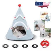 Luxurious Cozy Pet Teepee Tent with Removable Cushion for Small Dogs and Cats