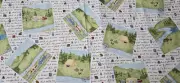 Kris Lammers Maywood Studio ARE WE THERE YET Fabric Outdoor Camping 44"W x 5 Yds