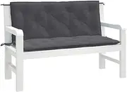 VRAXO Garden Bench Cushions 2 pcs Melange Anthracite 120x50x7 cm Fabric -3.5KG,4002596