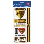 Hawthorn Hawks AFL Temporary TATTOO Sheet