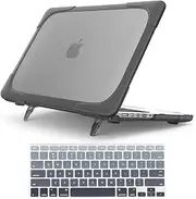 Macbook Pro 15 Retina CaseStrongCase [Heavy Duty][Dual Layer] Hard Case Cover with Plastic Bumper for Apple Macbook Pro 15.4 with Retina Display (Compatible with A1398 2012-2015 Release) - Grey