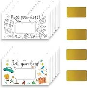 PLIGREAT 120 Pieces Surprise Travel Scratch Off Cards Stickers Holiday Blank Gift Scratch Cards Pack Your Bags Travel Scratch Card DIY Scratch Off Prizes for Birthday Wedding Events Supplies