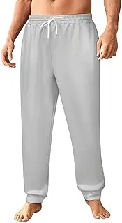 [Generic] Men's Sweatpants, Soft Light Gray-465, Polyester Joggers, Sweatpants Jogging Pants for Workout Running