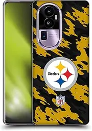 Head Case Designs Officially Licensed NFL Camou Pittsburgh Steelers Logo Soft Gel Case Compatible with Oppo Reno10 Pro+