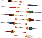OHPHCALL 10Pcs Fishing Floats Set High Sensitivity Buoy Light Stick for Easy Casting Transparent Design for Freshwater Saltwater