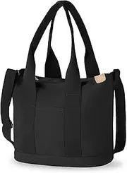 [CALUOMATT] Small Tote Bag with Zipper Canvas Tote Bag Crossbody Bag for Women Shoulder Hobo Bags Handbags Purse
