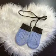 Jacadi Blue Wool Blend Knit Mitten T2 NWT