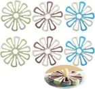 Silicone Trivet Mat Set of 6, Hot Pot Holder Hot Pads for Table