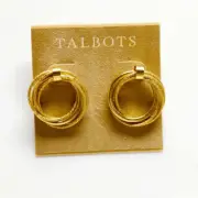 New Talbots Loops Statement Drop Earrings Gift Chic Women Party Vacation Jewelry