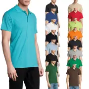 Mens Polo Shirt Golf Polo for Men Short Sleeve Plain T Shirts Casual Summer Polo