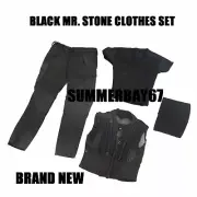 1/6 Male Body OneToys Mr.Stone Black Vest Pants Set The Rock Dwayne Johnson