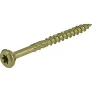 Power Pro 48601 Wood Screws, #10 x 2-1/2", Premium Outdoor Deck Screws, Rust