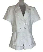 Royalty By Maluma White Tweed Short Suit Sz 4 Steffy F Style “Bold & Beautiful”