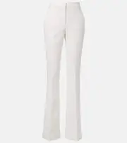 [Rebecca Vallance] Rebecca Vallance Rory high-rise crêpe flared pants UK 14 white