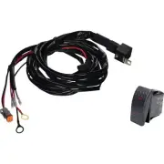 Wire Harness with Rocker Switch for UTV Lights - 12-24V, 2 Year Warranty