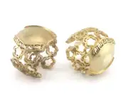 Adjustable Ring Raw brass 7-11us size 4019