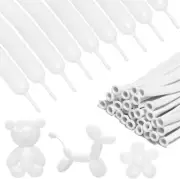 100Pcs White 260 Balloons Long Balloons for Balloon Garland, Premium Quality Lat
