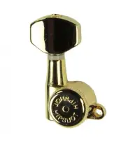 Hipshot Grip-Lock Enclosed 7 in line non-staggered post Gold locking tuner