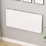 Floating Wall Mounted Folding Table Computer Desk Dining Table for Study Living Room Bedroom Kitchen Laundry 18 Sizes with Stand and Screws White (80x40cm/32x16in)