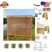 Stylish Light Filtering Bamboo Curtains 40" W x 74" H - Multiple Room Types