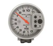 Auto Meter 5in S/C Silver 11000 RPM Playback Tach