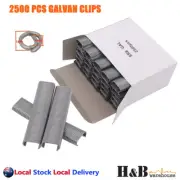 2500 Pcs C7 SR8 GALFAN Zinc-Alu Hog Ring C Clips Fence Wire Ringer