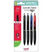 Uni-Ball Signo 307 Micro Retractable Gel Pen Assorted 4 Pack
