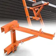 2025 Upgraded Adjustable Ladder Jacks 2 Pack for Scaffolding Platform, Two-Rung Short Body Extension Ladder Jack Scaffold Bracket, Orange Ladder Platform Accessories Ladder Jack Part for Working Stage