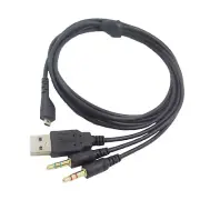 3-in-1 2M Headset Cable Audio Cable For SteelSeries Arctis 3/5/7/Pro Headphone