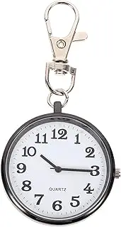 [LIFKOME] 1pc Zinc Alloy Digital Watch Pocket Watch Nurses Watches for Men Digital Nursing Keychain Watch Screen Nurse Watch Fob Watch for Clip Watch Exam Watch Trendy Black