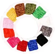 12 Pcs Fly Tying Chenille Fly Tying Materials,Craft Tieing Fly Tying Chenille DIY Dry Fly Tying Thread,Worms Rayon Fly Fishing Tying Materials Yarn Tinsel for Streamers Wooly Buggers Nymph Flex Hackle