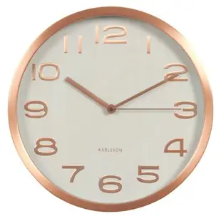 荷蘭Karlsson, Wall clock 29cm Maxie copper numbers white