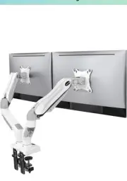 Dual Monitor Stand - Full Adjustable Monitor Desk Mount Swivel Vesa Bracket w...